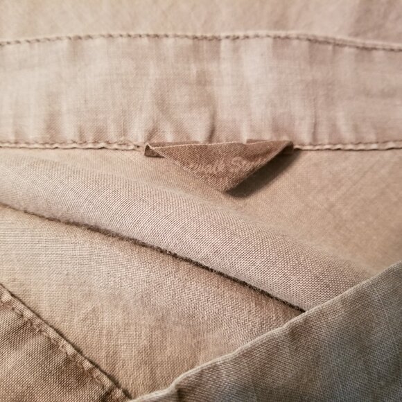 Mauve Linen Midi Skirt with Crochet Lace Accents by Catwalk Studio Size Medium - Picture 6 of 6